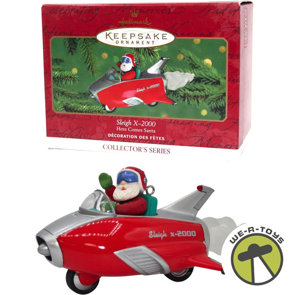 Hallmark Keepsake Sleigh X-2000 Ornament Here Comes Santa Series 2000