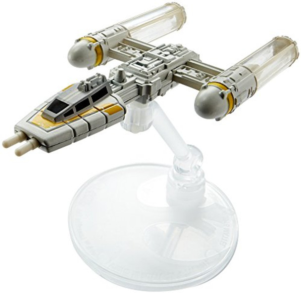 Hot Wheels Star Wars Rogue One Starship Vehicle, Y-Wing Gold Leader