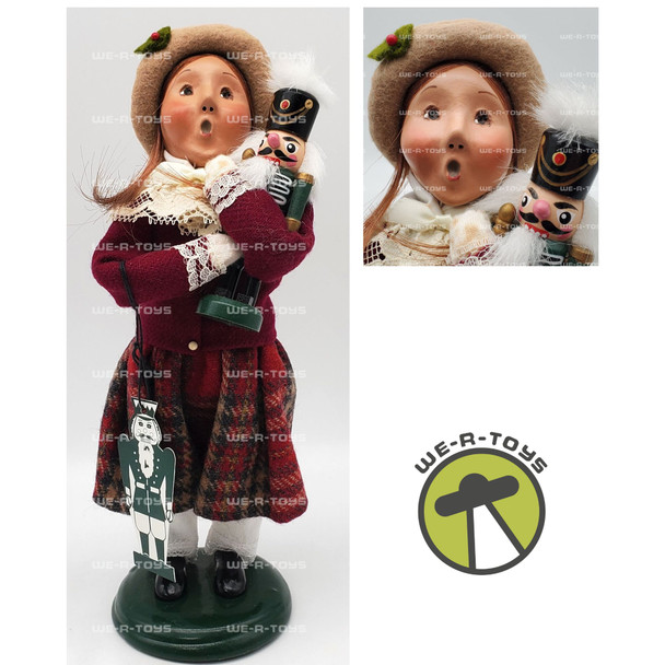 Byers' Choice Caroler Child with Nutcracker Toy 2004 Signed by Byer