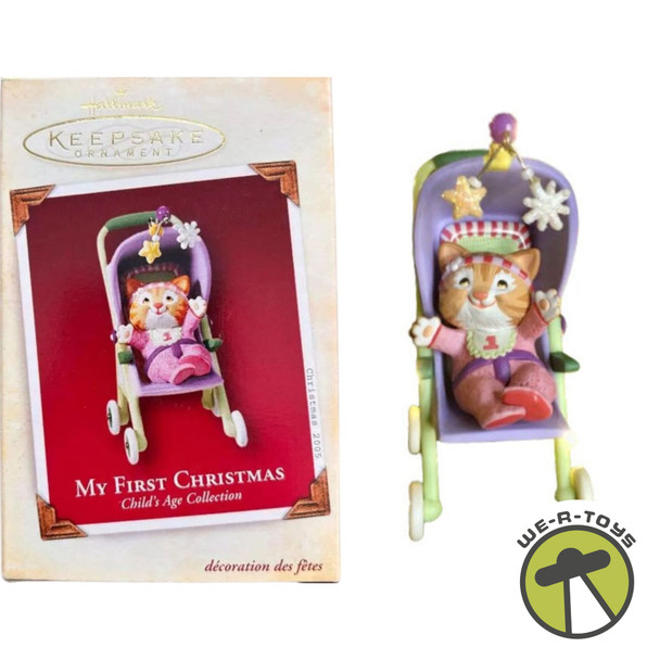 My First Christmas Cat Ornament Child's Age Collection Hallmark Keepsake 2003