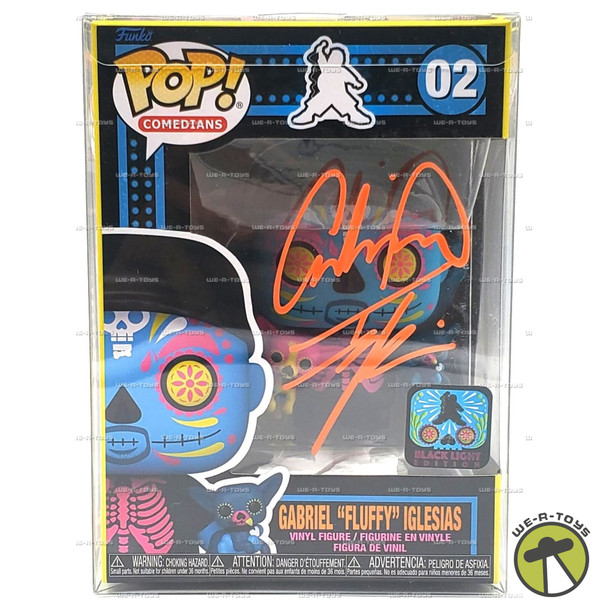 POP! Comedians #02 Gabriel Fluffy Iglesias Black Light Edition 2022 Autographed