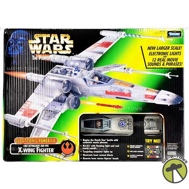 Star Wars POTF Electronic Power F/X Luke's Red Five X-Wing Fighter Vehicle