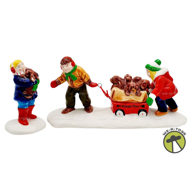 Department 56 Christmas Puppies The Snow Village 54321