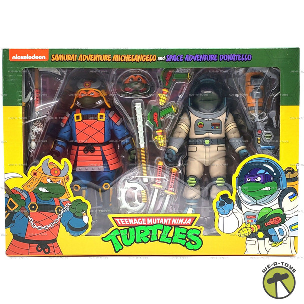 TMNT Samurai Adventure Michelangelo & Donatello Figures 2023 NECA #54345