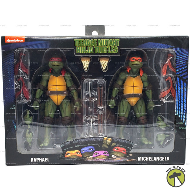 Teenage Mutant Ninja Turtles Raphael & Michelangelo Figures 2020 NECA #54126
