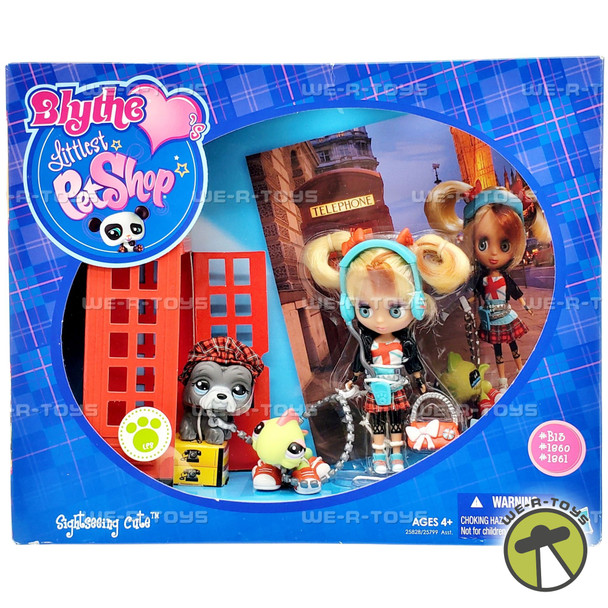 Blythe Love's Littlest Pet Shop Sight Seeing Cute London Doll Set 2010 Hasbro