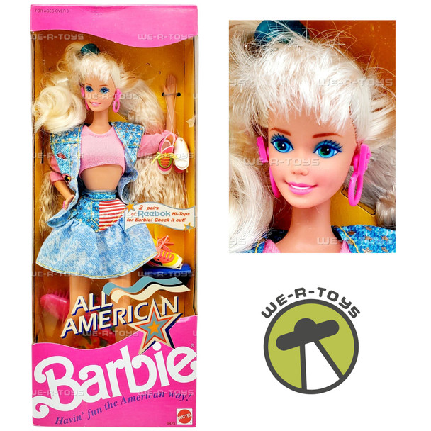 Barbie All American Doll Reebok Edition 1990 Mattel 9423