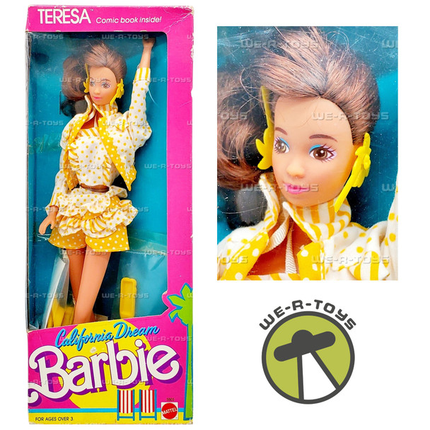 Barbie California Dream Teresa Doll with Comic Book 1987 Mattel 5503