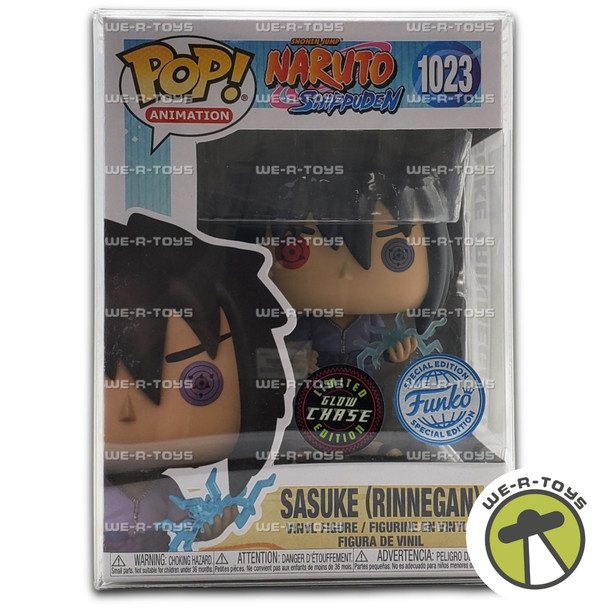 Funko Pop Animation Naruto Shippuden Sasuke Rinnegan Figure Glow Chase #1023