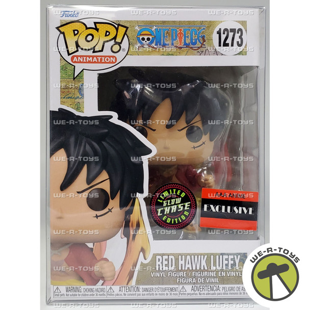 Funko Pop Animation One Piece Red Hawk Luffy Glow Chase Exclusive Figure #1273