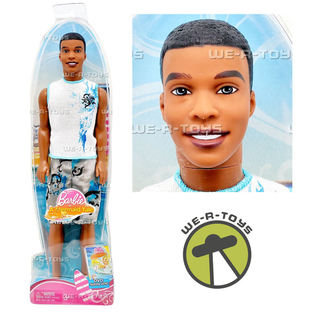 Barbie A Mermaid Tale Steven Doll African-American Surfer2009 Mattel R4204