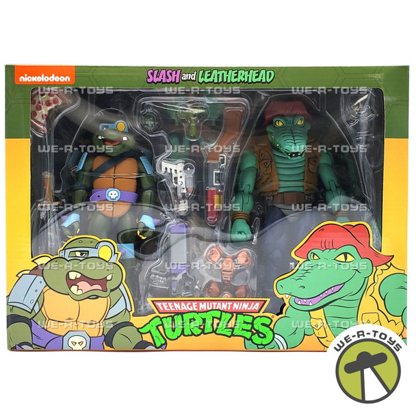 Teenage Mutant Ninja Turtles Slash and Leatherhead Action Figures NECA #54122