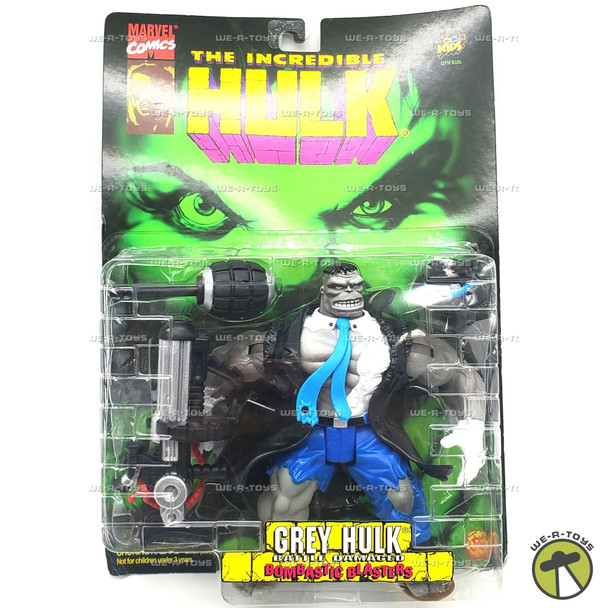 The Incredible Hulk Grey Hulk Battle Damaged Action Figure 1996 Toy Biz #43402