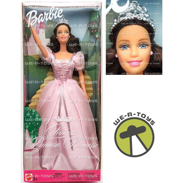 Barbie Princess Princesa Princesse Doll with Pink Dress 2002 Mattel #56778