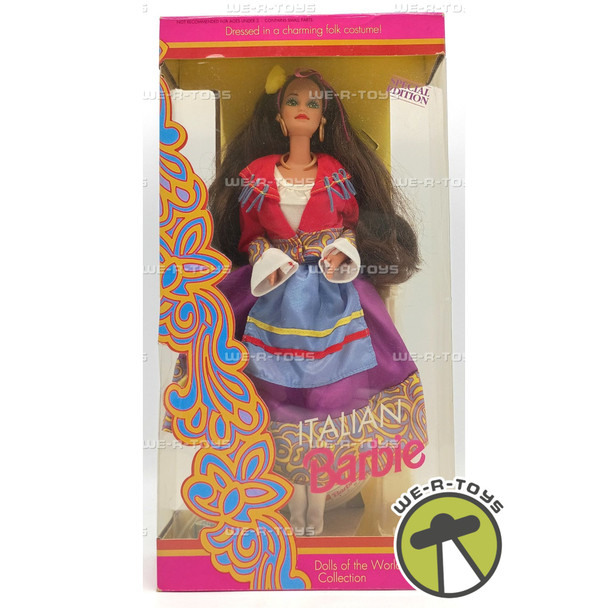 Italian Barbie Doll Dolls of World Collection In Folk Costume 1992 Mattel 2256