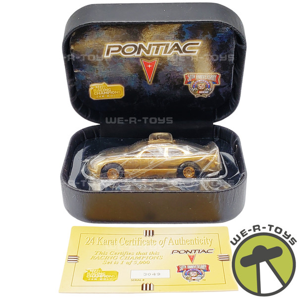 Racing Champions NASCAR 24k Gold Plated Pontiac Diecast Car 50th Anniversary