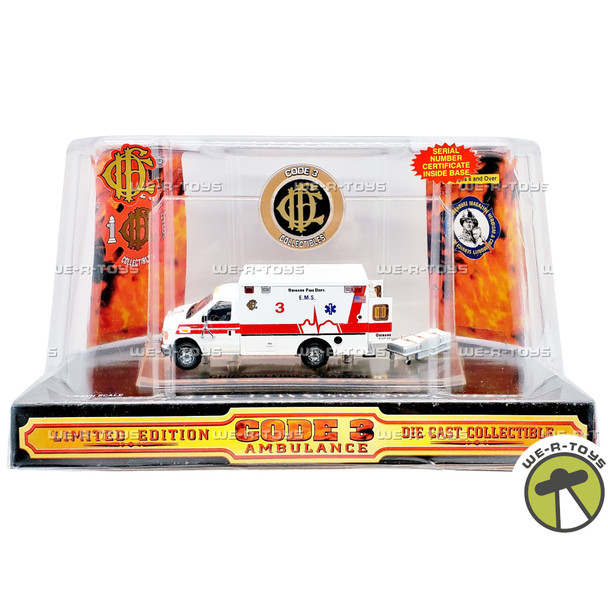 Code 3 Chicago Fire Department EMS 3 Ambulance Die Cast Vehicle