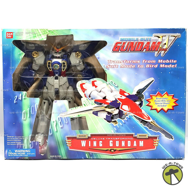 Mobile Suit Gundam Wing Deluxe Transforming Wing Gundam Figure 1995 Bandai #9261