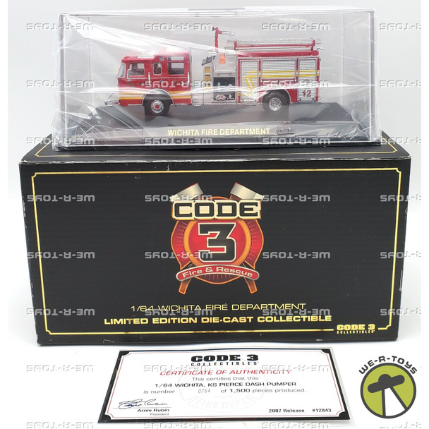 Code 3 Fire & Rescue Wichita Fire Department Pierce Dash Pumper #12843