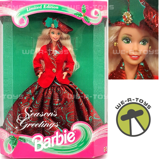 Season's Greetings Barbie Doll Limited Edition 1994 Mattel 12384 NEW
