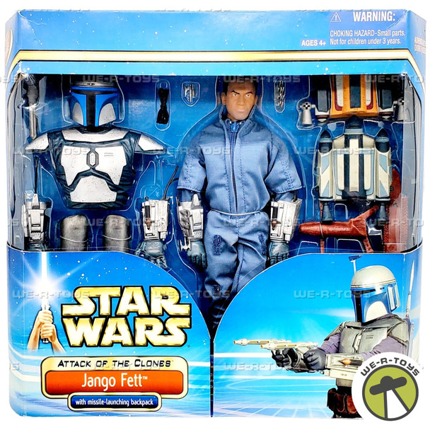 Star Wars Attack of The Clones Jango Fett Action Figure 2002 Hasbro 32509