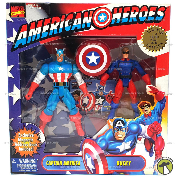 Marvel Comics American Heroes Captain America & Bucky Figures 1998 Toy Biz 48684