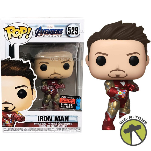 Funko Pop 529 Avengers Endgame Tony Stark with Gauntlet 2019 Fall Con Exclusive