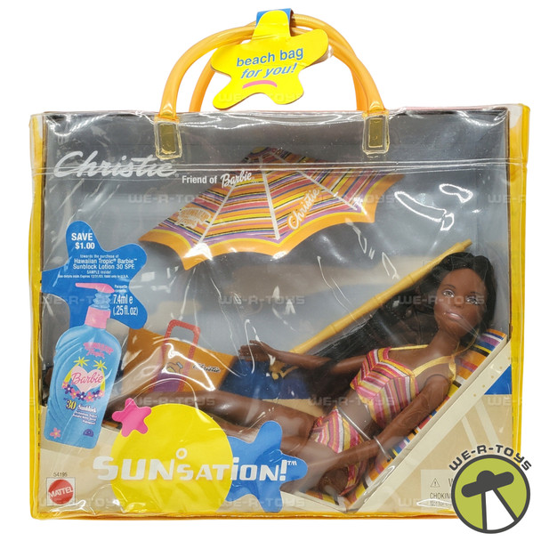 Barbie SunSation Christie Doll with Carry Bag 2001 Mattel 54195