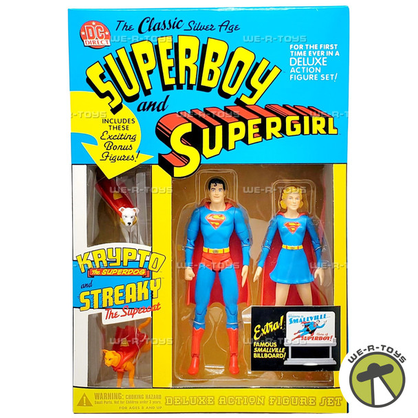DC Classic Silver Age Superboy and Supergirl Deluxe Action Figure Set DC Direct