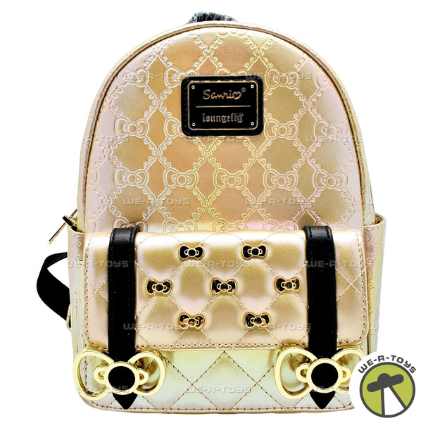 Sanrio Hello Kitty 50th Anniversary Metallic Gold Mini-Backpack Loungefly