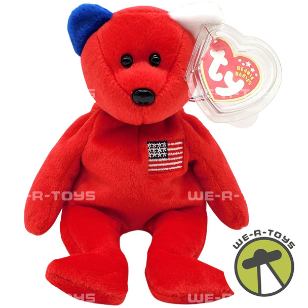 Ty Beanie Babies America the Bear Red Plush 2002