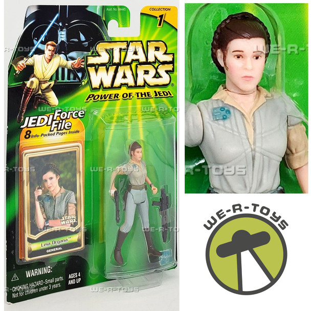 Star Wars Power of the Jedi General Leia Organa Action Figure 2000 Hasbro 84642