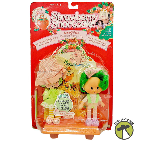 Strawberry Shortcake Lime Chiffon Dance n' Berry-cise Doll 1991 THQ 10008