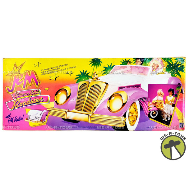 Jem Glitter 'n Gold Roadster Car with FM Radio 1986 Hasbro 4091