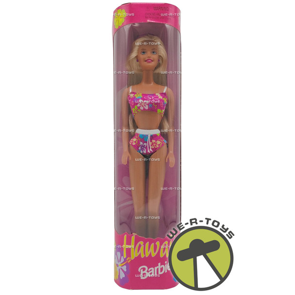 Barbie Hawaii Barbie Doll In Blonde In Pink Swim Suit 1999 Mattel 24614 New