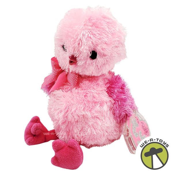 Ty Beanie Babies Pinkys Collection Chenille the Pink Chick Plush 2004