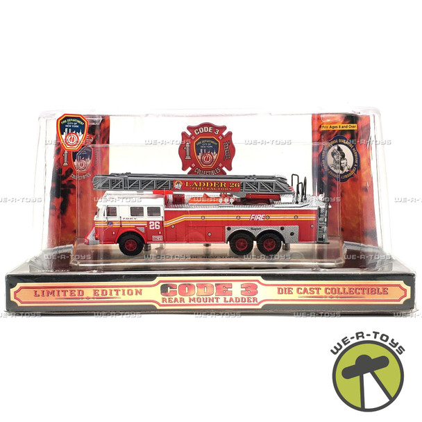 Code 3 FDNY Seagrave Rear Mount Ladder 26 Truck 1999 Limited Edition #13006