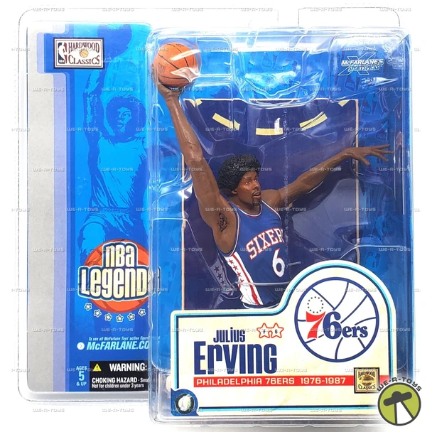 NBA Legends Julius Erving Philadelphia 76ers Action Figure 2005 McFarlane #76271
