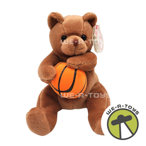 Ty Beanie Babies Hoops the Bear Plush with Basketball 2005