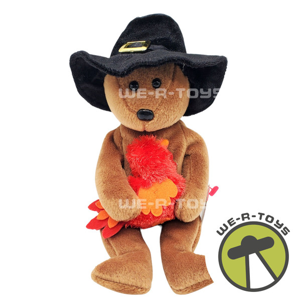 Ty Beanie Babies Plymouth the Bear Plush 2005 Thanksgiving
