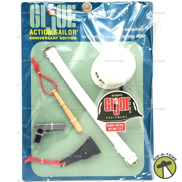 GI Joe Action Sailor 40th Anniversary Shore Patrol Helmet Set 2003 Hasbro #NM76