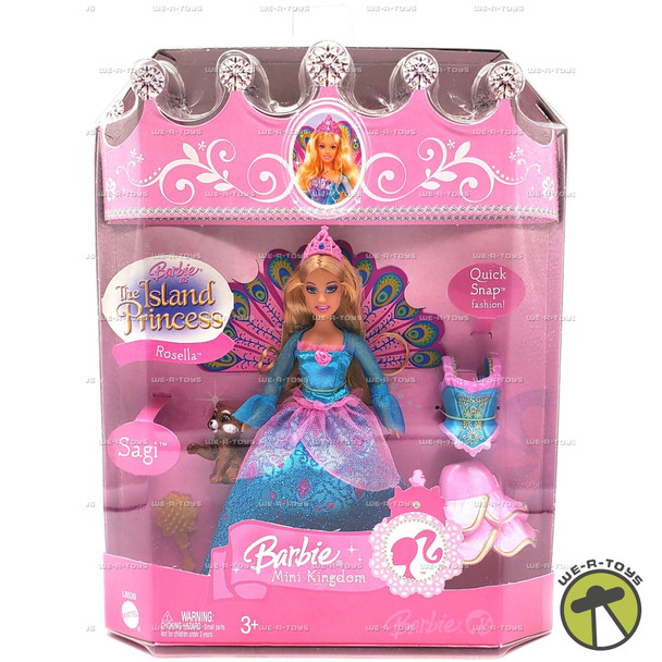 Barbie Mini Kingdom Barbie as Island Princess Rosella Doll 2007 Mattel #L8539
