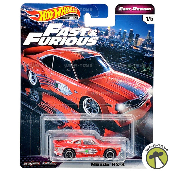Hot Wheels Fast Rewind Fast & Furious Mazda RX 3 1/5 Red Car 2017 Mattel GHH20