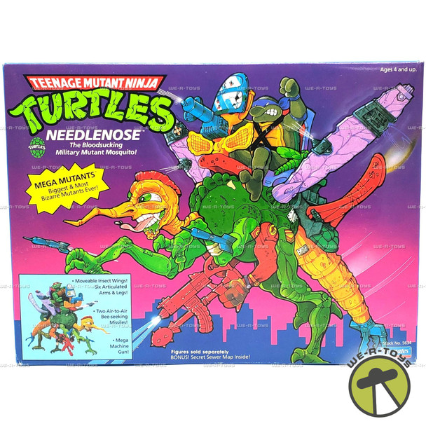 TMNT Needlenose Bloodsucking Military Mutant Mosquito Figure 1990 Playmates 5634