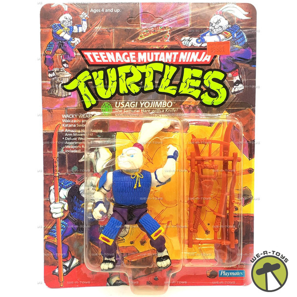 TMNT Usagi Yojimbo Action Figure Unpunched 19 Back 1989 Playmates Toys #5054
