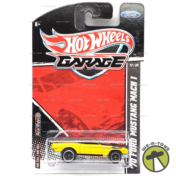 Hot Wheels Garage 70 Ford Mustang Mach 1 Metal 12/20 Vehicle 2010 Mattel #T8295