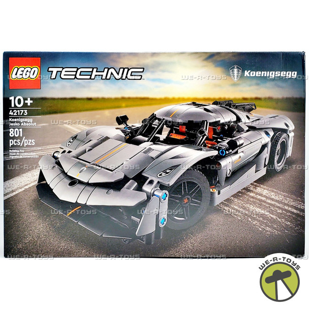 LEGO Technic Koenigsegg Jesko Absolut Grey Hypercar 801 Piece Building Set 42173