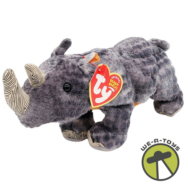 Ty Beanie Babies Nami the Black Rhino Plush WWF Internet Exclusive 2004