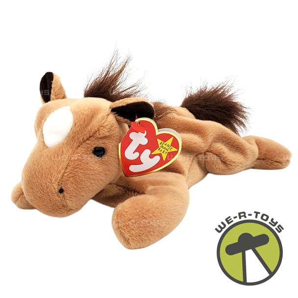 Ty Beanie Babies Derby the Horse Plush with Star and Fluffy Mane 1995