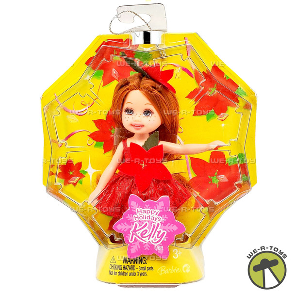 Barbie Kelly Happy Holidays Miranda as Poinsettia Doll 2008 Mattel M3528